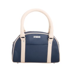 Beau Design Stylish  Blue Color Imported PU Leather Casual Handbag With Double Handle For Women's/Ladies/Girls